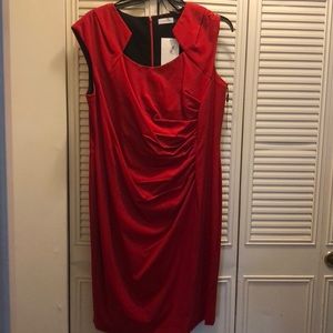 Red Calvin Klein dress